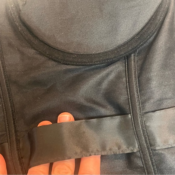 VTG Indie Sleaze Fredrick’s of Hollywood Black Lace Corset Bustier Satin 38C - Picture 5 of 9